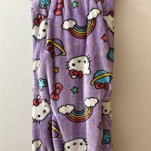Hello Kitty Lavender Throw with Stars and Rainbows